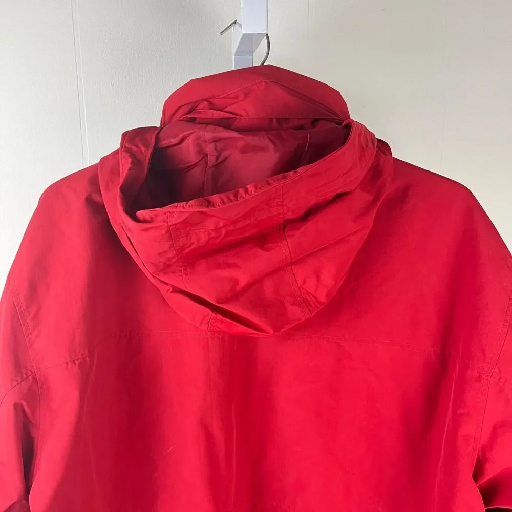 L.L. Bean 3-in-1 Winter Coat Jacket Mens XLT Red Softshell Fleece Zip Out Lining